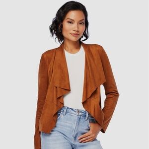 Blush Boutique Faux Suede Drape Jacket, Medium